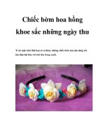 Chiếc bờm hoa hồng khoe sắc những ngày thu pot