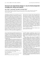 Báo cáo Y học: Structural and compositional changes in very low density lipoprotein triacylglycerols during basal lipolysis potx