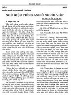 Báo cáo khoa học: Ngữ điệu tiếng Anh của người Việt potx