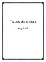 Tác dụng phụ do ngưng dùng thuốc pot