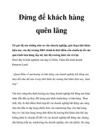 Đừng để khách hàng quên lãng pptx