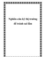 Nghiên cứu kỹ thị trường để tránh sai lầm ppt