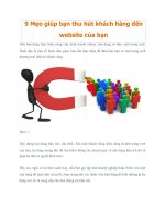 9 Mẹo giúp bạn thu hút khách hàng đến website của bạn ppt