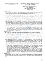 BỘ GIÁO DỤC VÀ ĐÀO TẠO KỲ THI CHỌN HỌC SINH GIỎI QUỐC GIA LỚP 12 THPT NĂM 2011 ĐÁP ÁN ĐỀ THI CHÍNH THỨC Môn: SINH HỌC doc