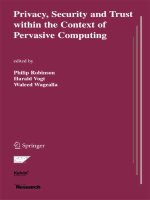 privacy, security, & trust within the context of pervasive computing
