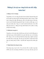 Những lý do tại sao vàng là tài sản thế chấp hoàn hảo! docx