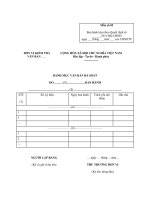 MẪU DANH MỤC VĂN BẢN RÀ SOÁT DO doc