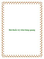 Bài thuốc trị viêm bàng quang pot
