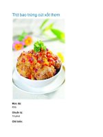 Thịt bao trứng cút xốt thơm potx