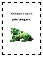 Không lạm dụng vật phẩm phong thủy ppt