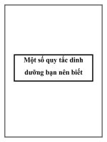 Một số quy tắc dinh dưỡng bạn nên biết potx