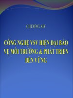 CÔNG NGHỆ VSV HIỆN ĐẠI BẢO VỆ MÔI TRƯỜNG & PHÁT TRIỂN BỀN VỮNG ppt