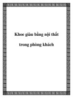 Khoe giàu bằng nội thất trong phòng khách pot