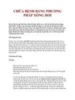 CHỮA BỆNH BẰNG PHƯƠNG PHÁP XÔNG HƠI pptx