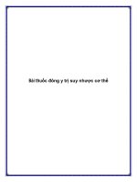 Bài thuốc đông y trị suy nhược cơ thể docx