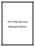 Nét cổ trầm mặc trong không gian mành tre doc