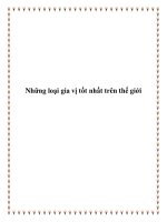 Những loại gia vị tốt nhất trên thế giới ppt