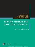 MACRO FEDERALISM AND LOCAL FINANCE pdf