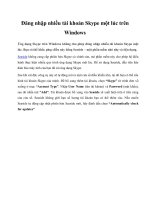 Đăng nhập nhiều tài khoản Skype một lúc trên Windows ppt