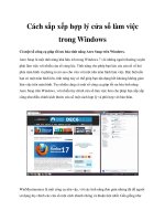 Cách sắp xếp hợp lý cửa sổ làm việc trong Windows potx
