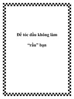 Để tóc dầu không làm “rầu” bạn pot