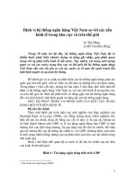 Định vị hệ thống ngân hàng Việt Nam so với các nền kinh tế trong khu vực và trên thế giới doc