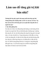 Làm sao để tăng giá trị khi bán nhà? doc
