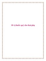 10 vị thuốc quý cho thai phụ. doc