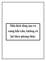 Nhà lệch tầng tạo ra xung khí xấu, không có lợi theo phong thủy ppt