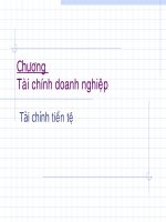 Bài giảng Tài chính tiền tệ chương  : Tai chinh doanh nghiep