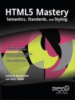 apress html5 mastery, semantics standards and styling (2011)