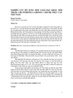 NGHIÊN CỨU BỔ SUNG MỘT LOÀI ĐẬU KHẤU MỚI THUỘC CHI MYRISTICA GRONOV. CHO HỆ THỰC VẬT VIỆT NAM pptx