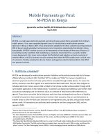 Mobile Payments go Viral:  M‐PESA in Kenya  potx