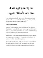 4 xét nghiệm chị em ngoài 30 tuổi nên làm doc