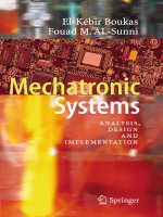 Mechatronic Systems : Analysis, Design and Implementation potx
