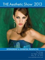 THE AESTHETIC SHOW 2013: SPONSORSHIP & EXHIBITOR PROSPECTUS docx