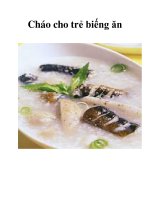 Cháo cho trẻ biếng ăn trong tuần docx