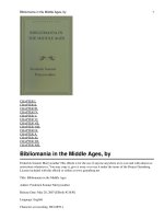Bibliomania in the Middle Ages docx