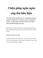 3 biện pháp ngăn ngừa ung thư hữu hiệu pdf