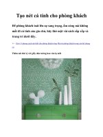 Tạo nét cá tính cho phòng khách ppt