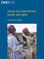 Sexual and reproductive health and rights: A position paper pptx