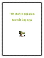 7 lời khuyên giúp giảm đau thắt lồng ngực docx