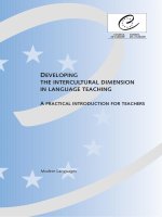 DEVELOPING THE INTERCULTURAL DIMENSION IN LANGUAGE TEACHING pptx
