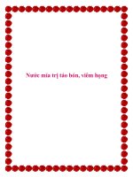 Nước mía trị táo bón, viêm họng docx