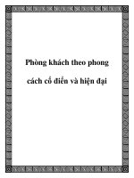 Phòng khách theo phong cách cổ điển và hiện đại pdf