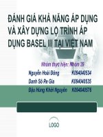 ĐÁNH GIÁ KHẢ NĂNG ÁP DỤNG VÀ XÂY DỰNG LỘ TRÌNH ÁP DỤNG BASEL III TẠI VIỆT NAM