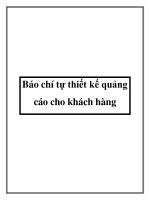 Báo chí tự thiết kế quảng cáo cho khách hàng ppt