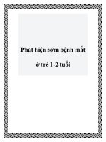 Phát hiện sớm bệnh mắt ở trẻ 1-2 tuổi pot