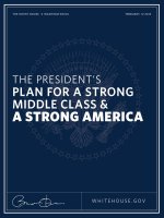 THE PRESIDENT’S PLAN FOR A STRONG MIDDLE CLASS & A STRONG AMERICA pptx