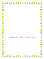 4 cách để cha mẹ không 